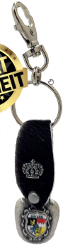 Schl. Anh. Glocke Krone silber-matt Fellband 9x3cm